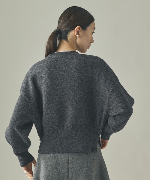 Curensology（カレンソロジー）の「Curensology(カレンソロジー)/＜C.S.G＞ウールジップニットプルオーバー（ニット/セーター・レディース・ベージュ/カーキ/グレー・FREE）」の22枚目の写真