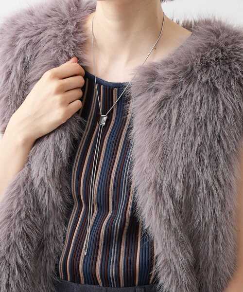 THE SHOP TK (ザ ショップ ティーケー )の「ループタイメタルネックレス(ネックレス・レディース・ゴールド/シルバー・00)」の4枚目の写真