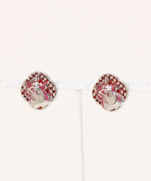 カヤ（カヤ）の「【カヤ】浮世色ピアス（ピアス（両耳用）・レディース・ブラック/ブルー/ピンク・FREE）」の3枚目の写真