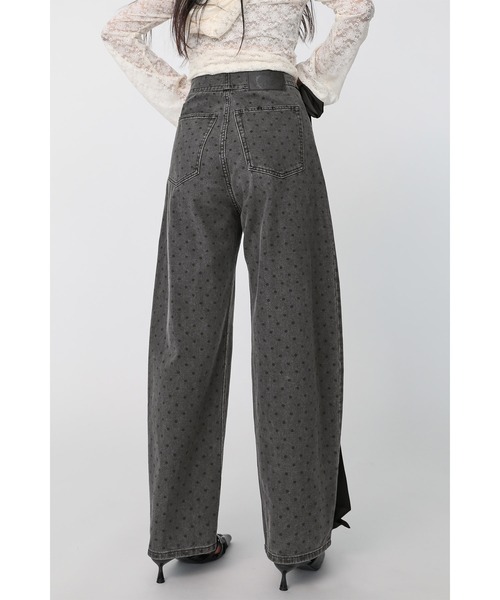 Heart Tattoo(ハートタトゥー)の「Side Ribbon Denim Pants / サイドリボンデニムパンツ(デニムパンツ・レディース・ブラック/ブルー/ブラック系・0/1)」の10枚目の写真