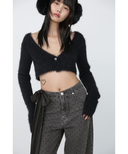 Heart Tattoo(ハートタトゥー)の「Side Ribbon Denim Pants / サイドリボンデニムパンツ(デニムパンツ・レディース・ブラック/ブルー/ブラック系・0/1)」の22枚目の写真
