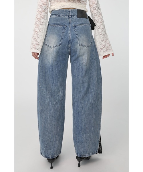 Heart Tattoo(ハートタトゥー)の「Side Ribbon Denim Pants / サイドリボンデニムパンツ(デニムパンツ・レディース・ブラック/ブルー/ブラック系・0/1)」の8枚目の写真