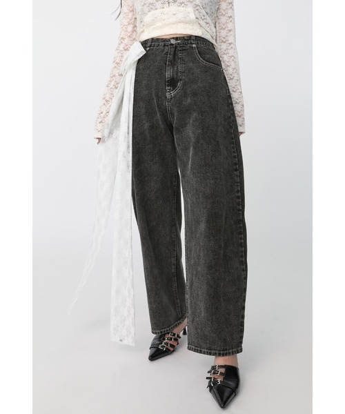Heart Tattoo(ハートタトゥー)の「Side Ribbon Denim Pants / サイドリボンデニムパンツ(デニムパンツ・レディース・ブラック/ブルー/ブラック系・0/1)」の17枚目の写真