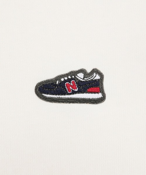 NEW BALANCE(ニューバランス)の「シューパッチロングスリーブ(Tシャツ/カットソー・メンズ・オフホワイト/ヘザーグレー/ライトブルーグレー/ライトグリーン/ダークグレー/オレンジ・LARGE/X-LARGE/XX-LARGE/MEDIUM/SMALL)」の14枚目の写真