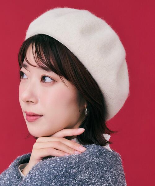 OPAQUE.CLIP(オペークドットクリップ)の「ラメ入りベレー帽(ハンチング/ベレー帽・レディース・ホワイト系3/グレー系・00)」の3枚目の写真