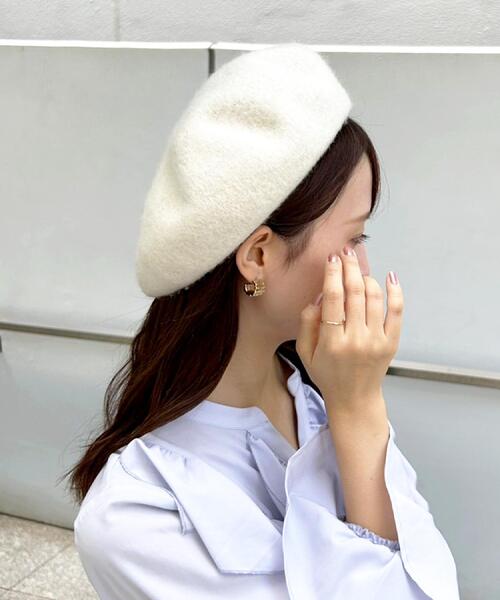 OPAQUE.CLIP(オペークドットクリップ)の「ラメ入りベレー帽(ハンチング/ベレー帽・レディース・ホワイト系3/グレー系・00)」の11枚目の写真