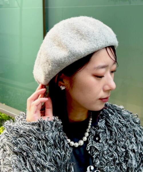 OPAQUE.CLIP(オペークドットクリップ)の「ラメ入りベレー帽(ハンチング/ベレー帽・レディース・ホワイト系3/グレー系・00)」の12枚目の写真
