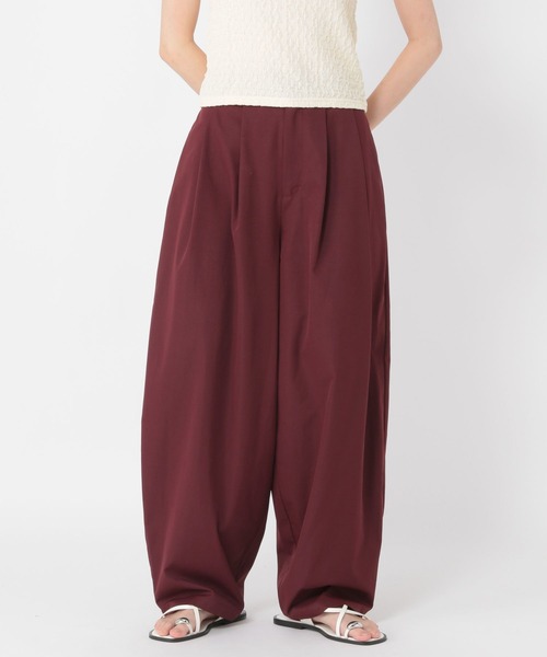 studio CLIP（スタディオクリップ）の「【daily CLIP】トラウザータックワイドスラックス（スラックス・レディース・ベージュ/グレー/チェリーレッド・MEDIUM/LARGE）」の10枚目の写真