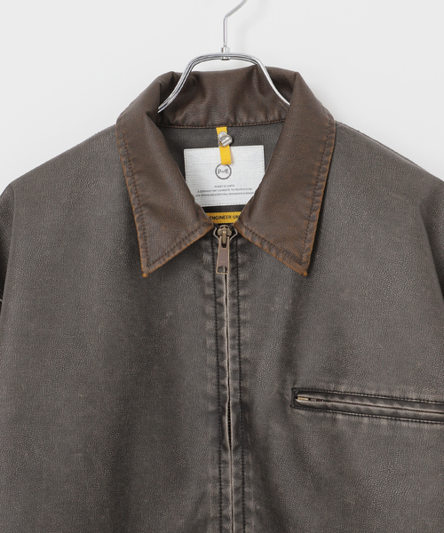 B.C STOCK（ベーセーストック）の「【PLANET OF EARTH】フェード加工 フェイクレザーブルゾン（ブルゾン・メンズ・ブラウン/ブラック・MEDIUM/LARGE）」の12枚目の写真