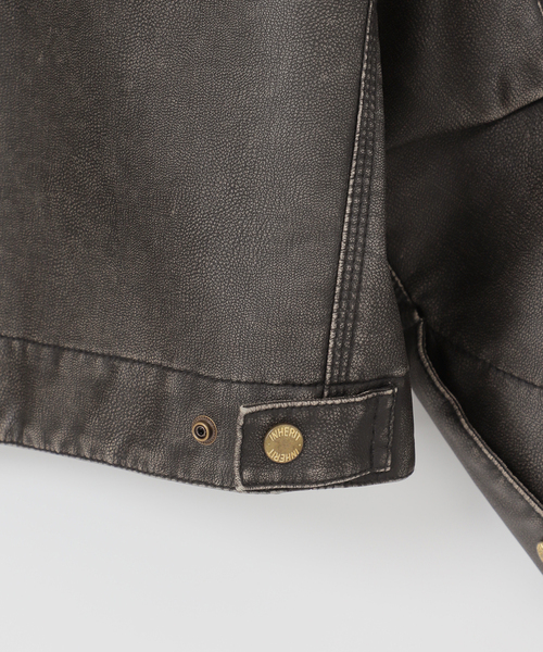 B.C STOCK（ベーセーストック）の「【PLANET OF EARTH】フェード加工 フェイクレザーブルゾン（ブルゾン・メンズ・ブラウン/ブラック・MEDIUM/LARGE）」の16枚目の写真