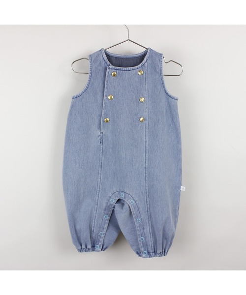 maarook（マルーク）の「ブルーデニムニットｂａｂｙロンパース（ロンパース・キッズ・ブルー・80ｃｍ/70cm）」の3枚目の写真