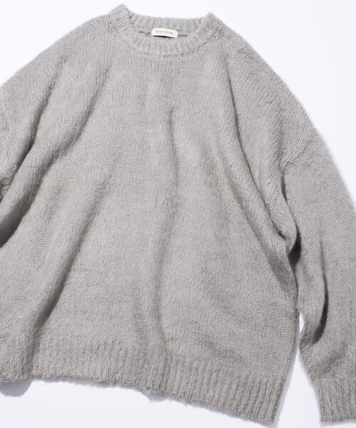 FREAK'S STORE(フリークスストア)の「限定展開 リラックスフィット クルーネック プルオーバー シャギーニット(ニット/セーター・メンズ・チャコールグレー/オリーブ/ネイビー/ブラック/グレー・SMALL/MEDIUM/LARGE)」の21枚目の写真