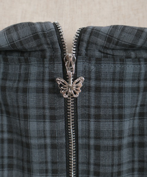 axes femme(アクシーズファム)の「チェックオフショルリボンプルオーバー(シャツ/ブラウス・レディース・グレー/ベージュ/ブラック・FREE)」の10枚目の写真