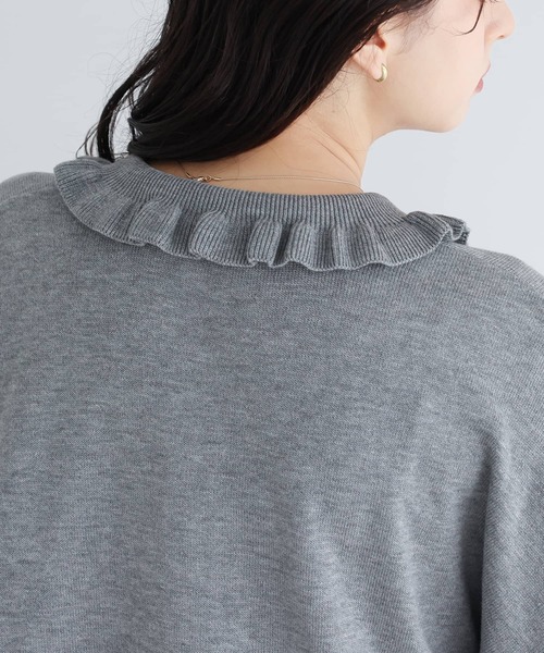 somari imagination（ソマリ イマジネーション）の「『花柄刺繍ビーズカーディガン』（カーディガン/ボレロ・レディース・杢グレー/ネイビー・FREE）」の19枚目の写真