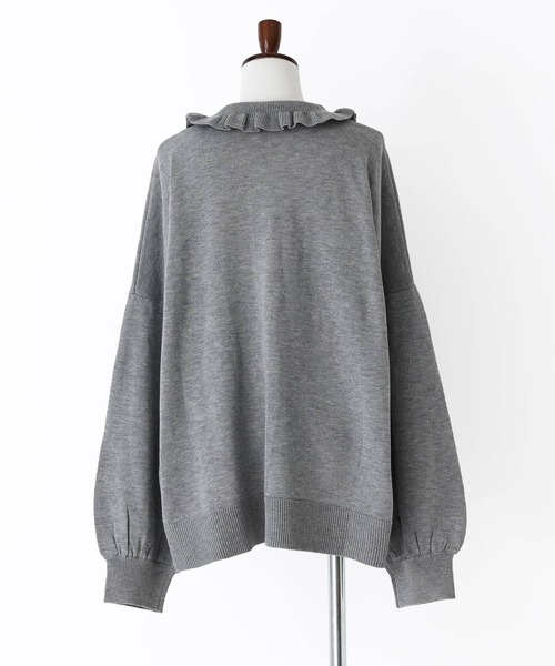 somari imagination（ソマリ イマジネーション）の「『花柄刺繍ビーズカーディガン』（カーディガン/ボレロ・レディース・杢グレー/ネイビー・FREE）」の13枚目の写真