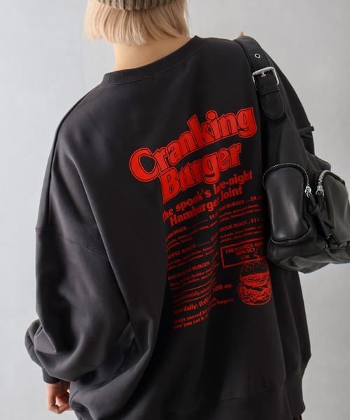 SpRay（スプレイ）の「ハンバーガーおばけスウェット（スウェット・レディース・スミクロ/ワイン/グレー/ブロンズ/アイボリー・FREE）」の15枚目の写真