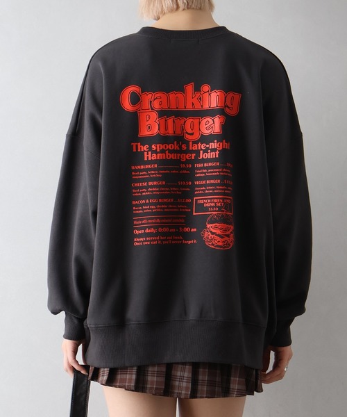 SpRay（スプレイ）の「ハンバーガーおばけスウェット（スウェット・レディース・スミクロ/ワイン/グレー/ブロンズ/アイボリー・FREE）」の18枚目の写真