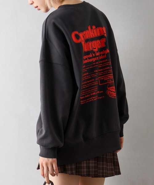 SpRay（スプレイ）の「ハンバーガーおばけスウェット（スウェット・レディース・スミクロ/ワイン/グレー/ブロンズ/アイボリー・FREE）」の19枚目の写真