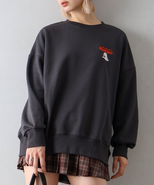 SpRay（スプレイ）の「ハンバーガーおばけスウェット（スウェット・レディース・スミクロ/ワイン/グレー/ブロンズ/アイボリー・FREE）」の20枚目の写真