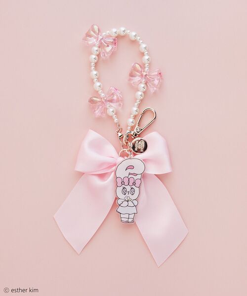 Maison de FLEUR（メゾンドフルール）の「Esther Bunny リボンチャーム（チャーム・レディース・ラベンダー/ライトピンク/ピンク・FREE）」の3枚目の写真