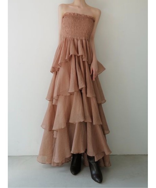 ワンピース celon frilly tiered dress frilly tiered dress（ドレス）｜celon（セロン）のファッション通販