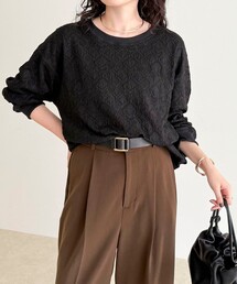 【大人気！春に即完売したアイテム】ストレッチレースプルオーバー