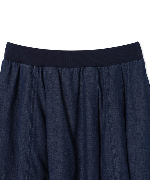 DECOY SINCE 1981（デコイシンスイチキュウハチイチ）の「フレアデニムスカート【ウエストゴム】（スカート・レディース・ネイビー・64/67/70）」の18枚目の写真