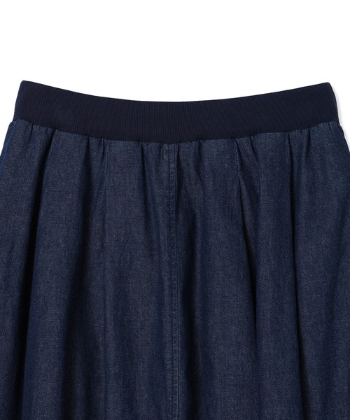 DECOY SINCE 1981（デコイシンスイチキュウハチイチ）の「フレアデニムスカート【ウエストゴム】（スカート・レディース・ネイビー・64/67/70）」の19枚目の写真