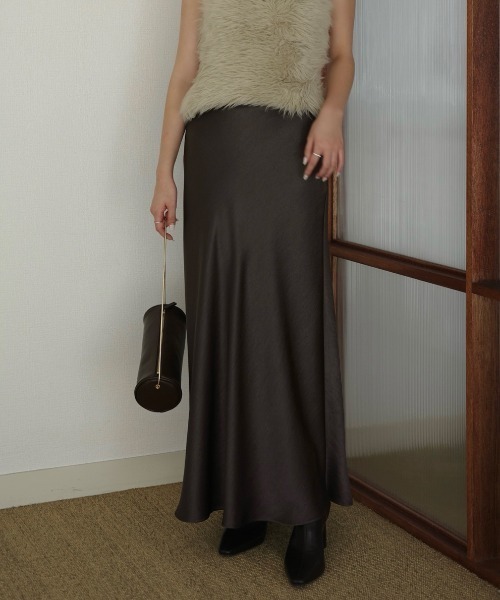 サテンナロースカート（スカート）｜anuans（アニュアンス）の