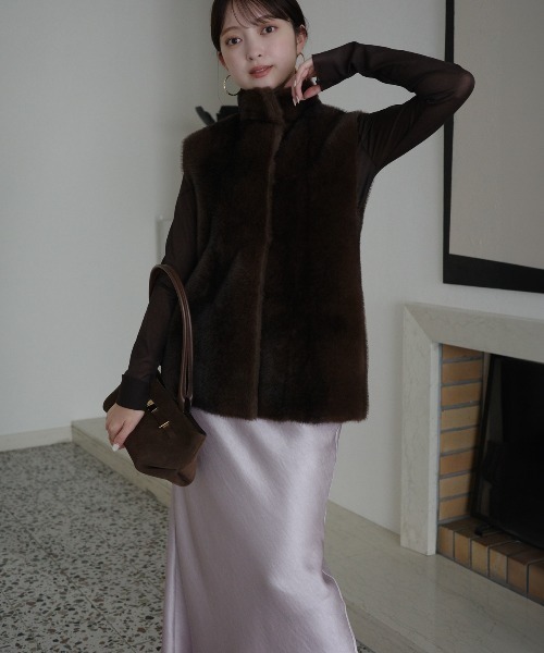 サテンナロースカート（スカート）｜anuans（アニュアンス）の