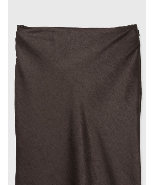 1.8万❤️完売 anuans アニュアンス サテンナロースカート モカ S