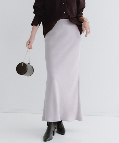 anuans（アニュアンス）の「【XSサイズあり】サテンナロースカート（スカート・レディース・ブラック/ホワイト系その他/ブラウン系その他/ピンク系その他・SMALL/MEDIUM/X-SMALL）」の17枚目の写真