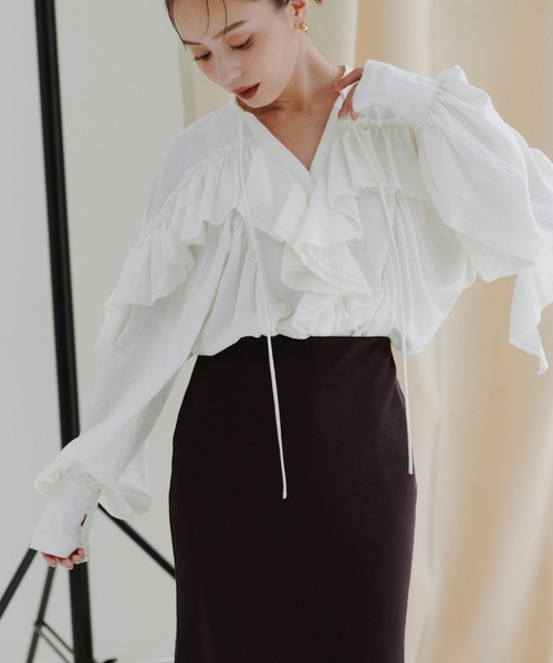 サテンナロースカート（スカート）｜anuans（アニュアンス）の