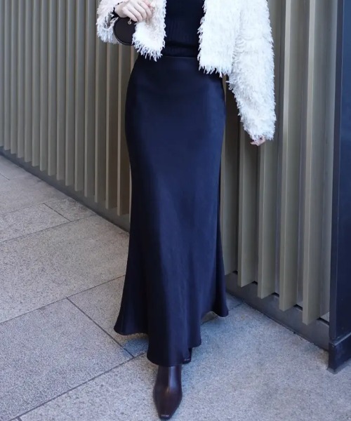 サテンナロースカート（スカート）｜anuans（アニュアンス）の