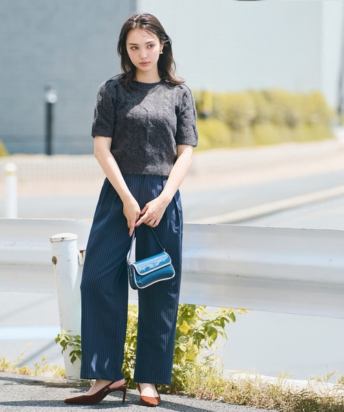 セール】ヤク風ケーブル半袖ニット（ニット/セーター）｜coca（coca