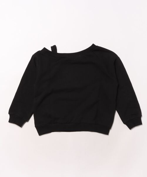 PINKHUNT（ピンクハント）の「PINKHUNT ピンクハント ワンショルトレーナー 0960K（スウェット・キッズ・ブラック/オフホワイト・120cm/130cm/140cm/150cm/160cm）」の3枚目の写真
