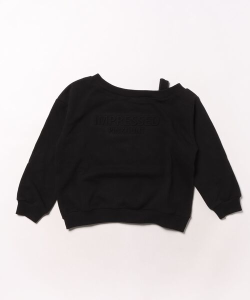 PINKHUNT（ピンクハント）の「PINKHUNT ピンクハント ワンショルトレーナー 0960K（スウェット・キッズ・ブラック/オフホワイト・120cm/130cm/140cm/150cm/160cm）」の11枚目の写真