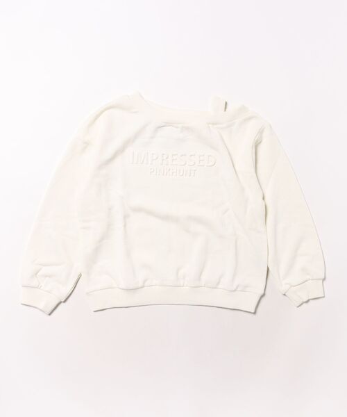PINKHUNT（ピンクハント）の「PINKHUNT ピンクハント ワンショルトレーナー 0960K（スウェット・キッズ・ブラック/オフホワイト・120cm/130cm/140cm/150cm/160cm）」の12枚目の写真