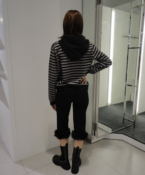 Oriens JOURNAL STANDARD（オリエンス ジャーナルスタンダード）の「バラクラバセットニット（ニット/セーター・レディース・ブラック/パープル・FREE）」の4枚目の写真