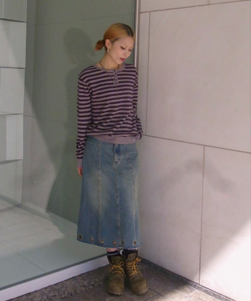 Oriens JOURNAL STANDARD（オリエンス ジャーナルスタンダード）の「バラクラバセットニット（ニット/セーター・レディース・ブラック/パープル・FREE）」の12枚目の写真