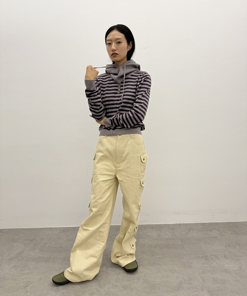 Oriens JOURNAL STANDARD（オリエンス ジャーナルスタンダード）の「バラクラバセットニット（ニット/セーター・レディース・ブラック/パープル・FREE）」の18枚目の写真