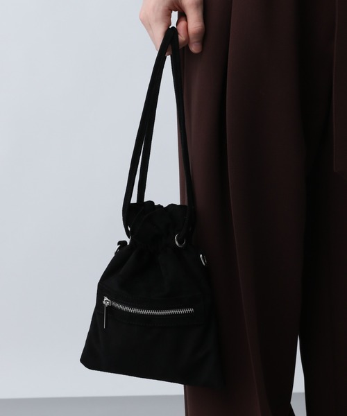 HARE(ハレ)の「ZIPキンチャクMINIバッグ(HARE)(ショルダーバッグ・メンズ・ブラック系その他/ブラック・FREE)」の1枚目の写真