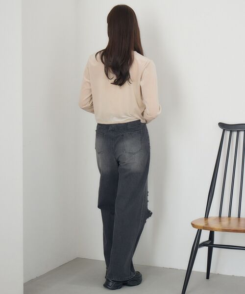 RETRO GIRL(レトロガール)の「ベロア金釦カーデ(カーディガン/ボレロ・レディース・ベージュ/ブラック/ブラウン・FREE)」の8枚目の写真