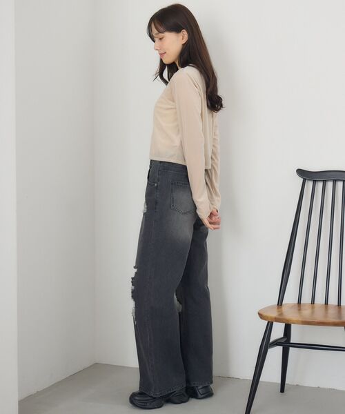 RETRO GIRL(レトロガール)の「ベロア金釦カーデ(カーディガン/ボレロ・レディース・ベージュ/ブラック/ブラウン・FREE)」の9枚目の写真