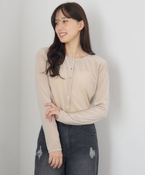 RETRO GIRL(レトロガール)の「ベロア金釦カーデ(カーディガン/ボレロ・レディース・ベージュ/ブラック/ブラウン・FREE)」の10枚目の写真