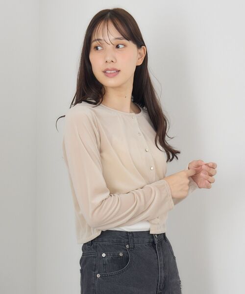 RETRO GIRL(レトロガール)の「ベロア金釦カーデ(カーディガン/ボレロ・レディース・ベージュ/ブラック/ブラウン・FREE)」の11枚目の写真