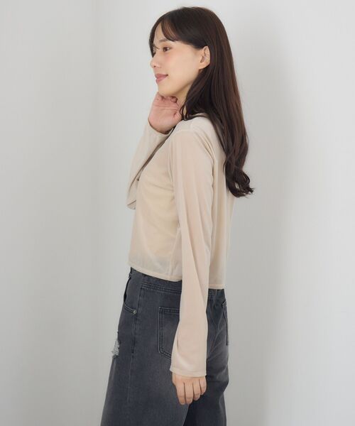 RETRO GIRL(レトロガール)の「ベロア金釦カーデ(カーディガン/ボレロ・レディース・ベージュ/ブラック/ブラウン・FREE)」の13枚目の写真