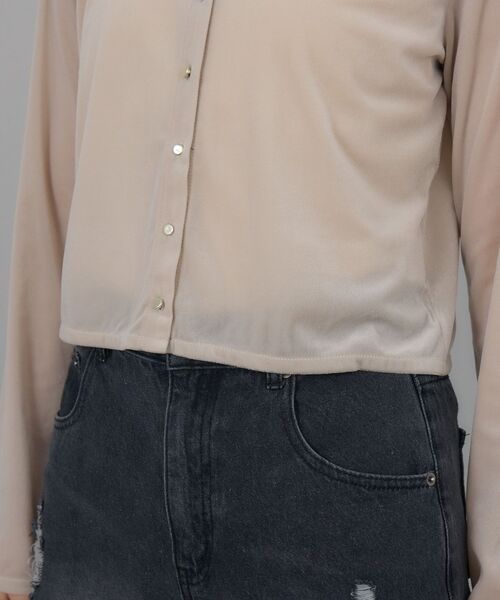 RETRO GIRL(レトロガール)の「ベロア金釦カーデ(カーディガン/ボレロ・レディース・ベージュ/ブラック/ブラウン・FREE)」の18枚目の写真