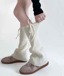 mebole({)Ribbon Knit Leg Warmer(bOEH[}[)
