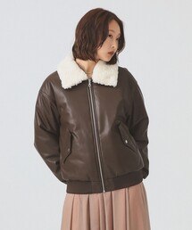 Ray BEAMS | フェイクレザー ナカワタボマー ブルゾン(ブルゾン)